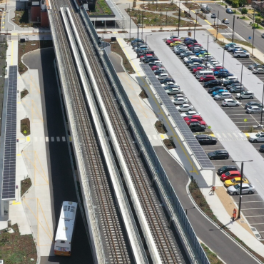 65m North 75m South solar bus shelters