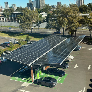 EV Charging on a sunny day